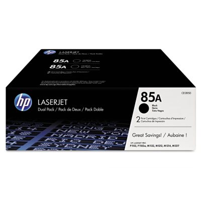 HP 85A Original Laser Jet Toner Cartridge, Black (1,600 Yield) - 2 Pack