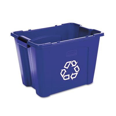 Rubbermaid Stacking Recycle Bin, Blue, 14 gal. Sam's Club