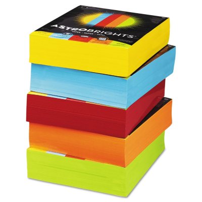 24 lb/89 gsm Astrobrights Mega Collection 8 ½ x 11-MORE SHEETS! 91623 Colored Paper 625 Sheets,Classic 5-Color Assortment 