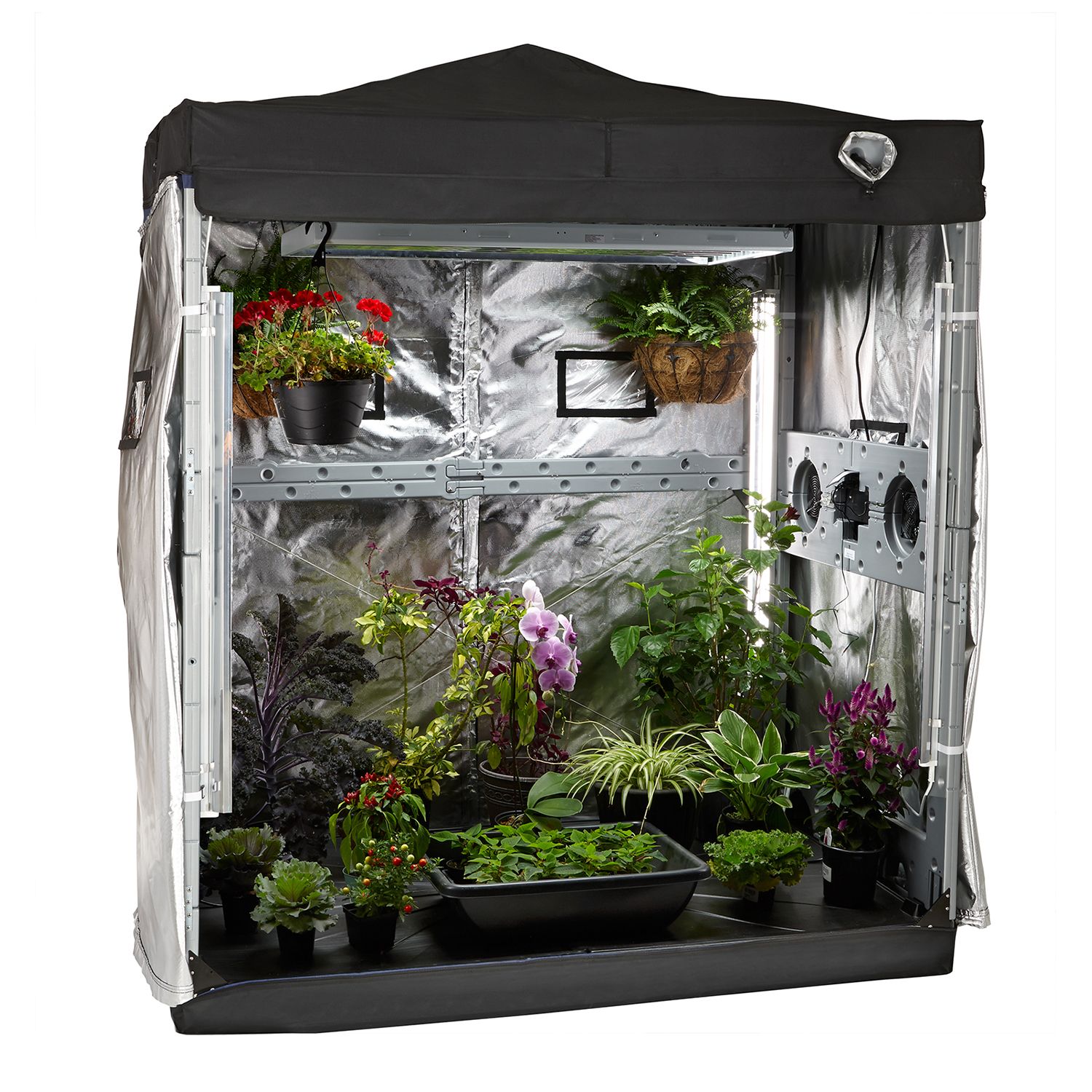 Indoor Greenhouse Grow Light Tent Garden Kit Hydroponic Vegetable Herbs ...