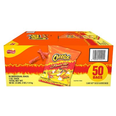 Cheetos Flamin' Hot Puffs Cheese Flavored Snacks, 8 oz