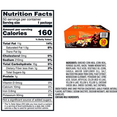 Cheetos Crunchy - 50 count, 1 oz bags