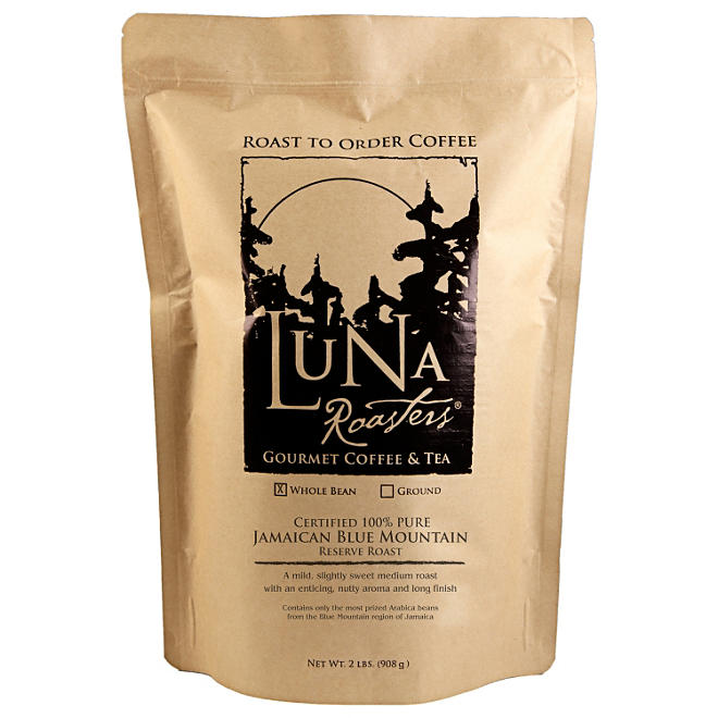 Luna Roasters Artisan Roast Whole Bean Coffee, Jamaican Blue Mountain (2 lb.)