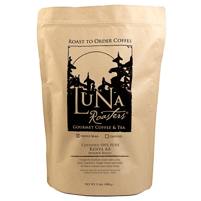 Luna Roasters Whole Bean Artisan Roast Coffee, Select Flavor (2 lb.)
