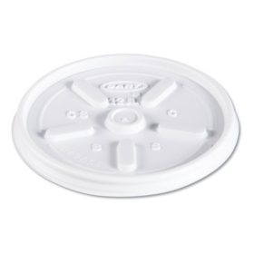 Dart Plastic Vented Lids for Foam Cups, Bowls and Containers, Fits 6-14 oz. (1,000 ct.)
