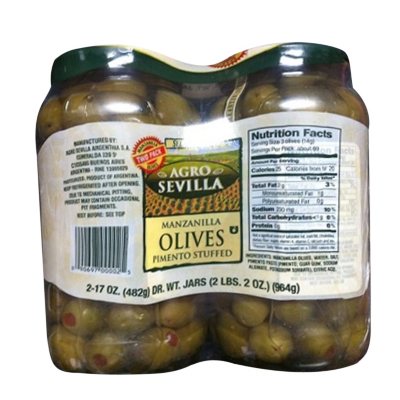Argo Sevilla Pimento Stuffed Manzanilla Olives Sam's Club