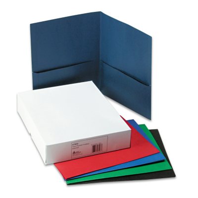 Avery Two-Pocket Folder 40-Sheet Capacity Black 25/Box 47988 
