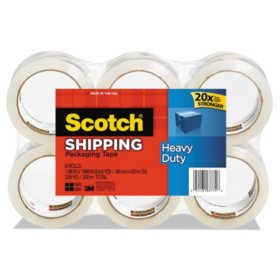 Scotch 3850 Heavy Duty Shipping/Packaging Tape, 1.88" x 54.6 yds, 6pk.