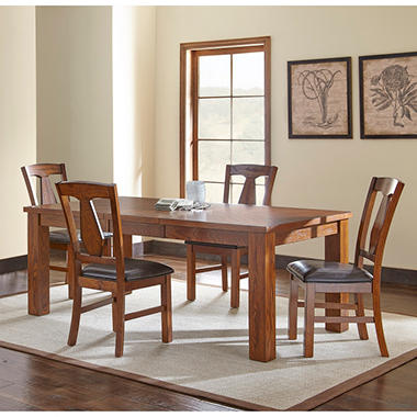 Fowler 5 piece Dining Set with Multi-Step Rich Cherry Finish