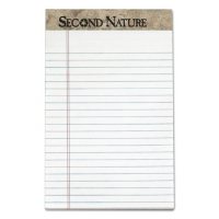 TOPS - Second Nature Recycled Note Pads, Lgl/Margin Rule, 5 x 8, White, 50-Sheet -  Dozen