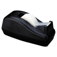 Scotch - Deluxe Desktop Tape Dispenser, Attached 1" Core, Heavily Weighted -  Black