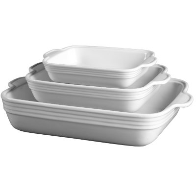 Rectangular Porcelain Baker Set - 3 pc. - Sam's Club