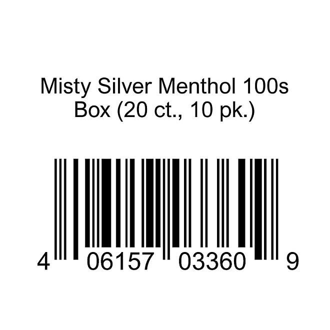 Misty Silver Menthol 100s Box (20 ct., 10 pk.)