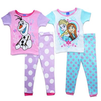 Disney's Frozen Toddler Girl 4-Piece Cotton Pajama Set - Sam's Club