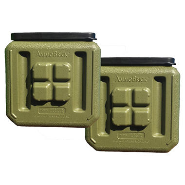 AmmoBrick Stackable 1.6 Gallon Storage Container – 2 Pack