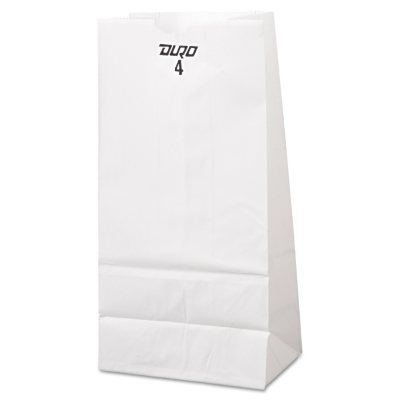 Bag Tek White Paper Small Snack Bag - 4 x 2 1/4 x 3 3/4 - 100 count box