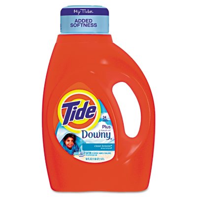Tide Touch of Downy Liquid Laundry Detergent, Clean Breeze, 50oz (6ct