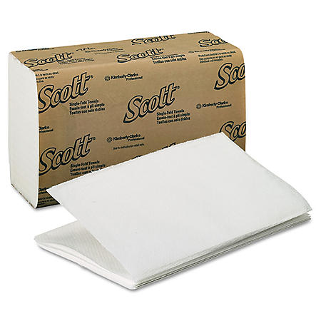Scott Essential Single-Fold Towels, Absorbency Pockets, 9.3" x 10.5" (250/pk, 16 pk.)