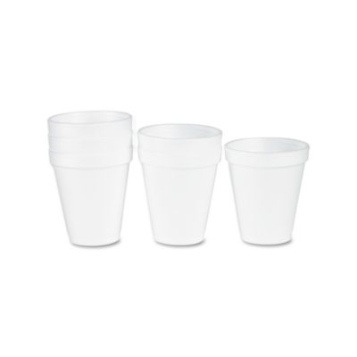 DART Foam Drink Cups 10oz White 25/Bag 40 Bags/Carton 10J10