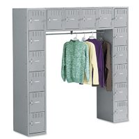 Tennsco 72" 16-Compartment & Coat Bar Locker, Select Color