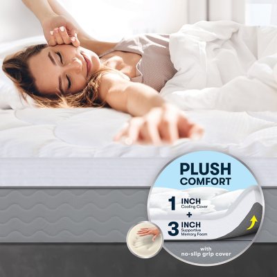 Amazon.com: Best Price Mattress 4 Inch Memory Foam Mattress Topper with  Cover, Calming Green Tea Infusion, CertiPUR-US Certified, Queen : Home &  Kitchen