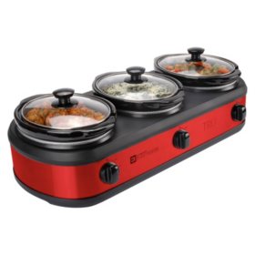 3 well crock pot walmart