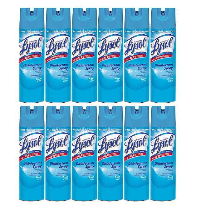 Lysol Disinfectant Spray - Fresh Scent - 19 oz. - 12 pk.