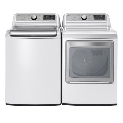 Mega-Capacity Top-Load Washer and Ultra-Capacity Dryer Bundle - White ...