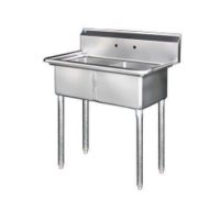 2 Compartment Sink - Stainless Steel - Various 