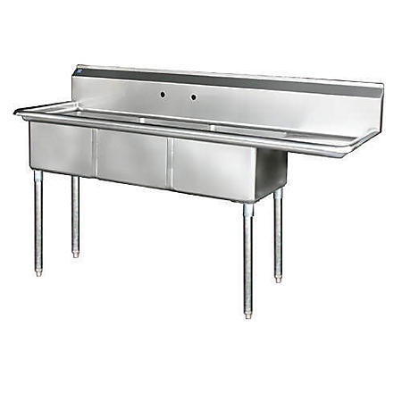 3 Compartment Sink Stainless Steel Variations
