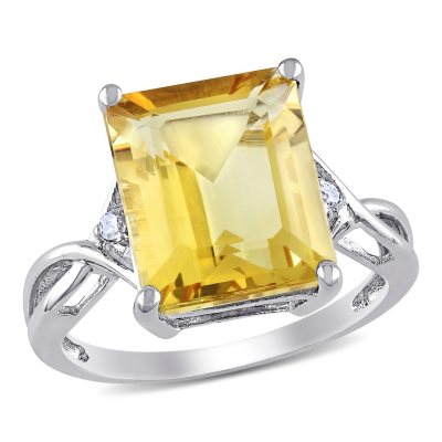 Sterling silver on sale citrine ring