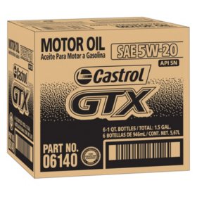Castrol GTX 5W-20 Motor Oil (1 qt. bottles, 6 pk)