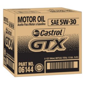 Castrol GTX 5W-30 Motor Oil (1 qt. bottles, 6 pk)