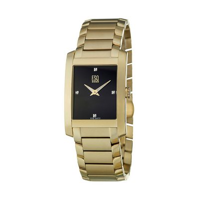 ESQ by Movado Men s Venture Gold Plated Stainless Steel Case and Bracelet Diamond Quartz Watch Sam s Club