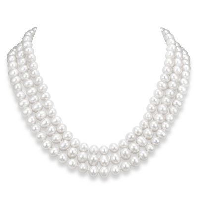 Strand Freshwater Pearls 10, White Freshwater Pearls