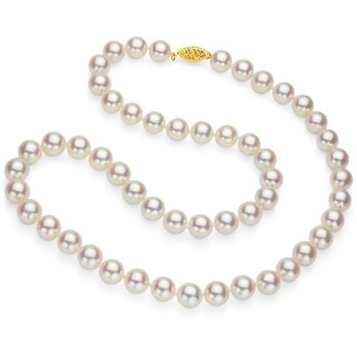 10-11MM NATURAL WHITE UNROUND FRESHWATER CULTURED PEARL NECKLACE 18'' AAA+