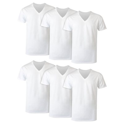 best white v neck shirt