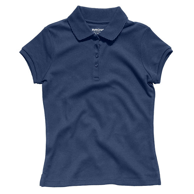 Girls School Uniform Short Sleeve Polo Shirt - Various Colors