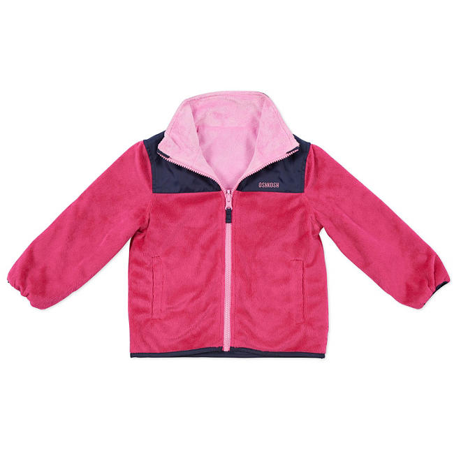 OshKosh Girls' Reversible Fleece Jacket (Assorted Colors)