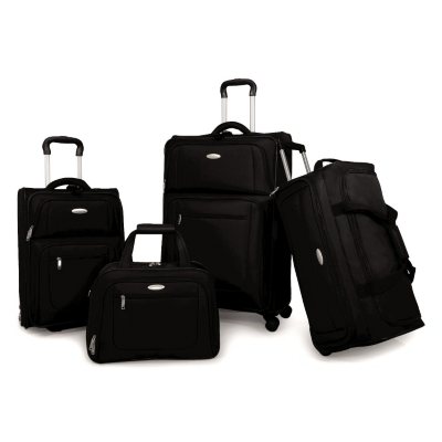 Samsonite 360 Deluxe Luggage Set - Black - 4 piece set - Sam's Club