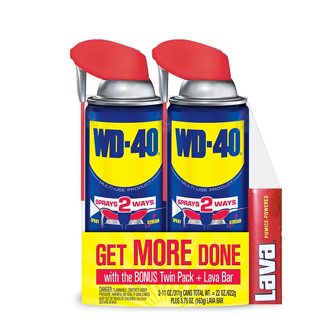 WD-40 11 oz. Twin Pack Smart Straw with Lava Bar