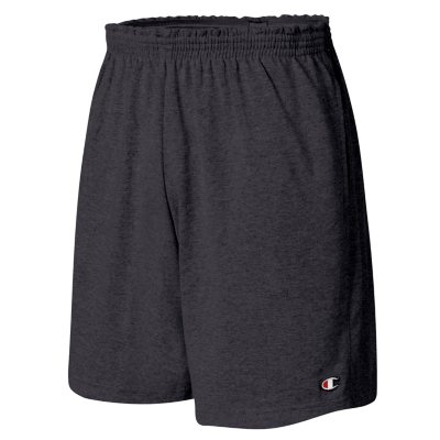 champion heavyweight jersey black sweat shorts