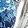 Blue Topaz, variant on Round Cut Gemstone Swirl Tennis Bracelet in Sterling Silver