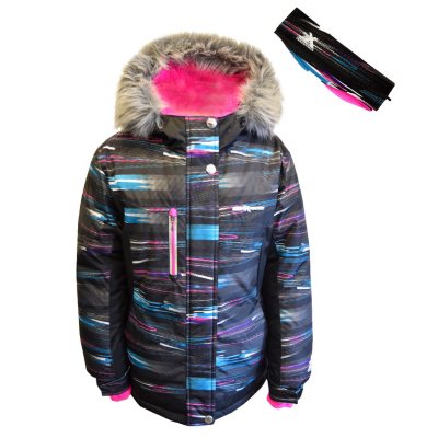 Black/Multi ZeroXposur Girls Size 5/6 Snowboard Jacket 