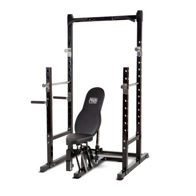 Marcy adjustable weight bench with online leg developer and squat rack