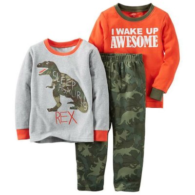 Carter s Boy s 3 Piece PJ Set Dino Camo Sam s Club