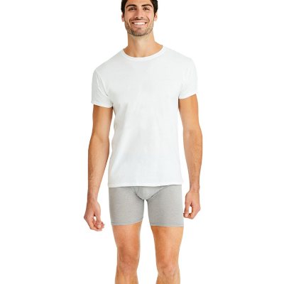 Hanes Men's Crewneck T-Shirt with Fresh IQ 6pk - White S