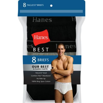 Hanes Men's 7-Pack Boxer Brief, Black/Grey, Small 