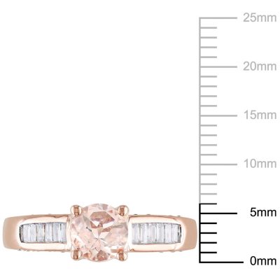 Shades of Love Morganite & 1/3 ct. tw. Diamond Ring in 14K Rose Gold