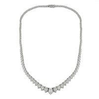 4.95 CT. T.W. Diamond Miracle Plate Necklace in 14K White Gold